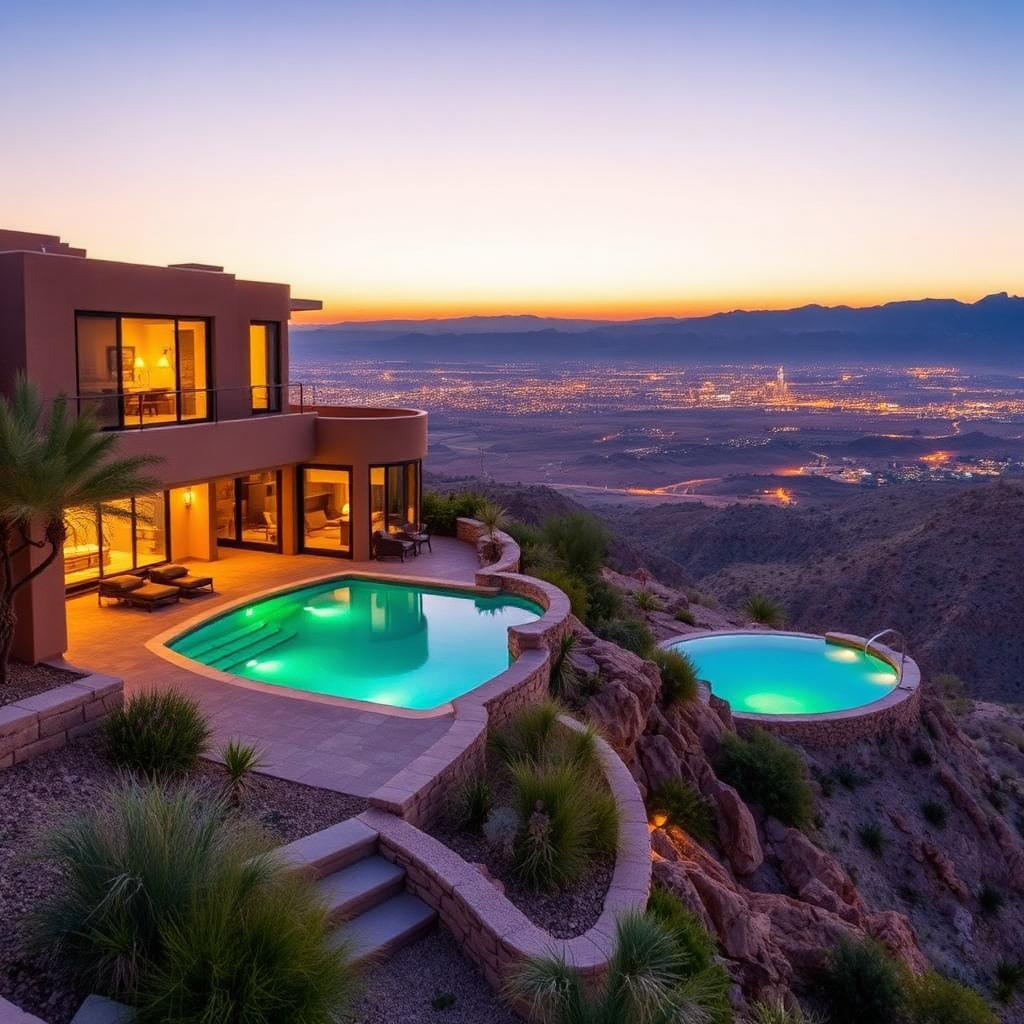Hillside luxury home